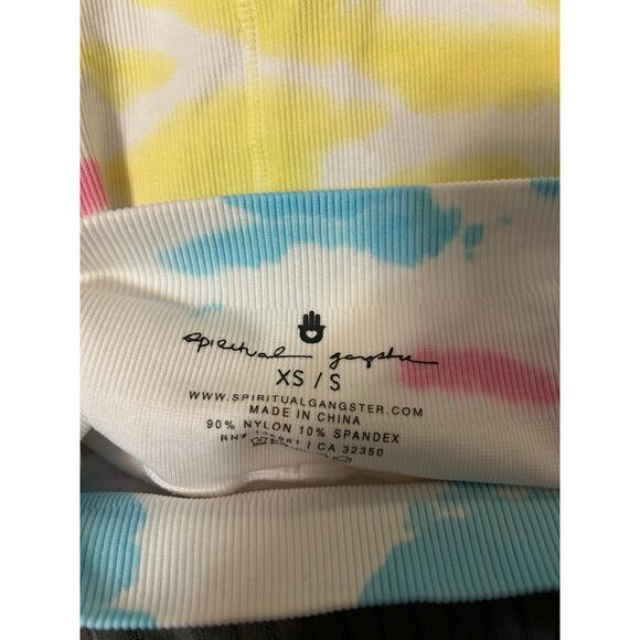 Spiritual Gangster X Revolve Biker Shorts in sunburst tie dye size XS/S - Picture 4 of 6